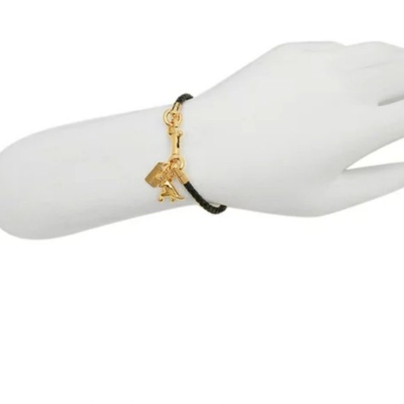 Coach 🦕 Rexy Dinosaur 🦕 Charm Leather Braided Bracelet - Picture 5 of 6